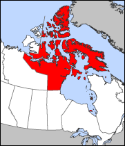 Map of Nunavut